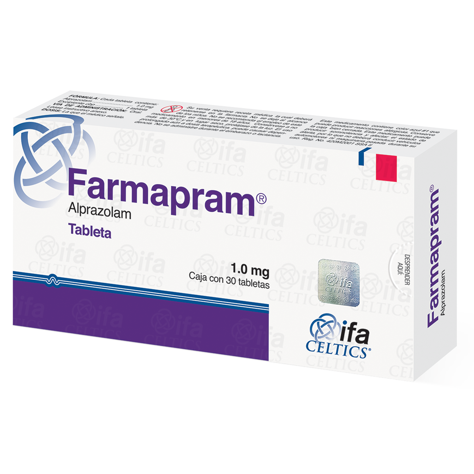 FARMAPRAM 1 MG 30 TABLETAS RX.