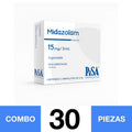 MIDAZOLAM SOL. INY. 15 MG/ 3ML. 5 AMP. (COMBO 30 PZA)📦