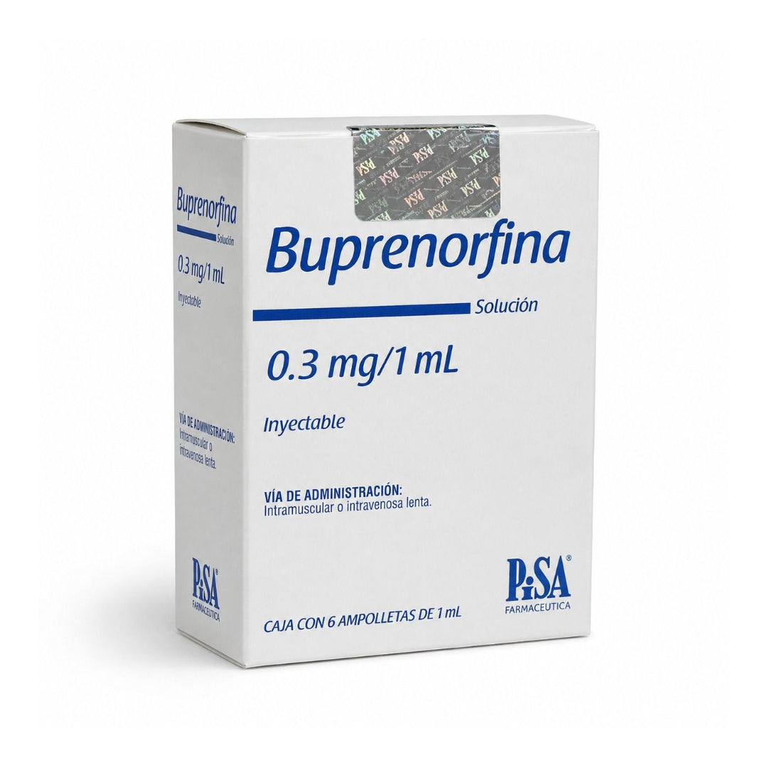 BUPRENORFINA SOL INY 0.3 MG/ML C/6 AMP PISA RX.