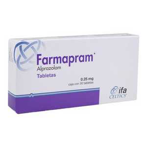 FARMAPRAM 0.25 MG 30 TABLETAS RX.
